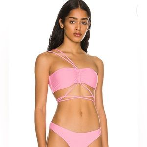 PQ Swim Aura Sky Strappy Bikini Top NWOT